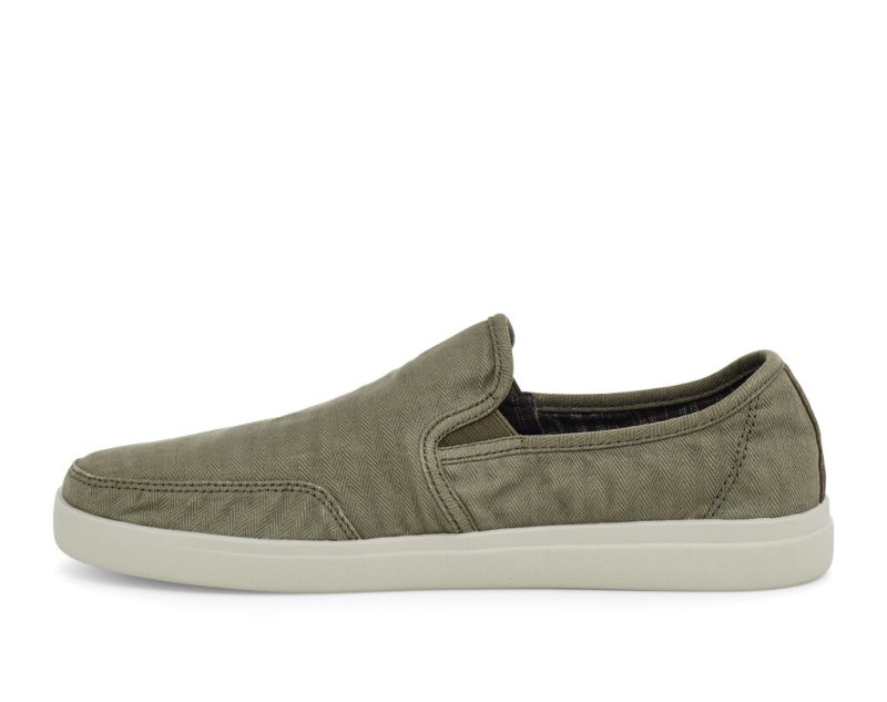 Sanuk Vagabond Slip On Sneaker Wash Vegan Men's Sidewalk Surfers Olive | Canada 192EBC